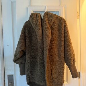 Cozy Olive Sherpa Jacket